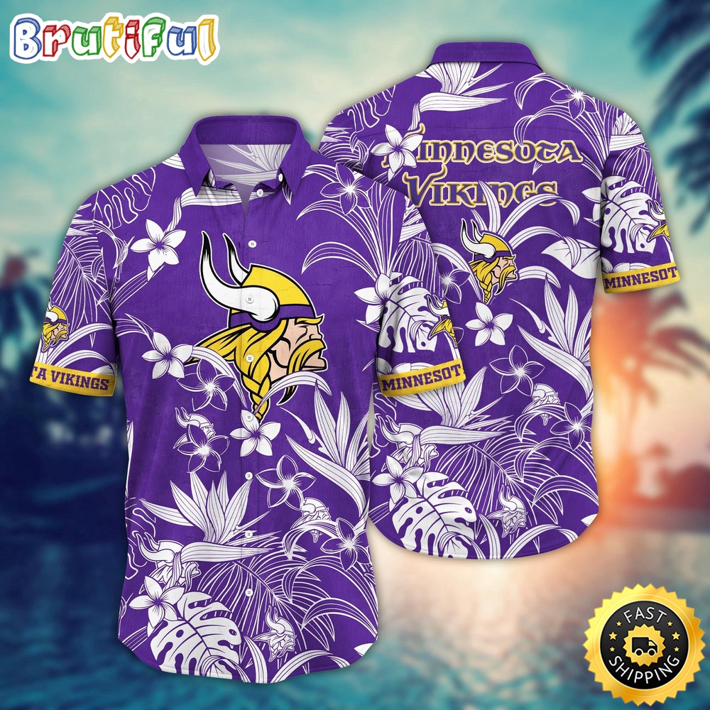 Minnesota Vikings Hawaii Shirt  Flower Vacation Mood Shirts