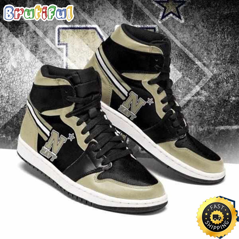 NCAA Navy Midshipmen Air Jordan 1 High Sneakers