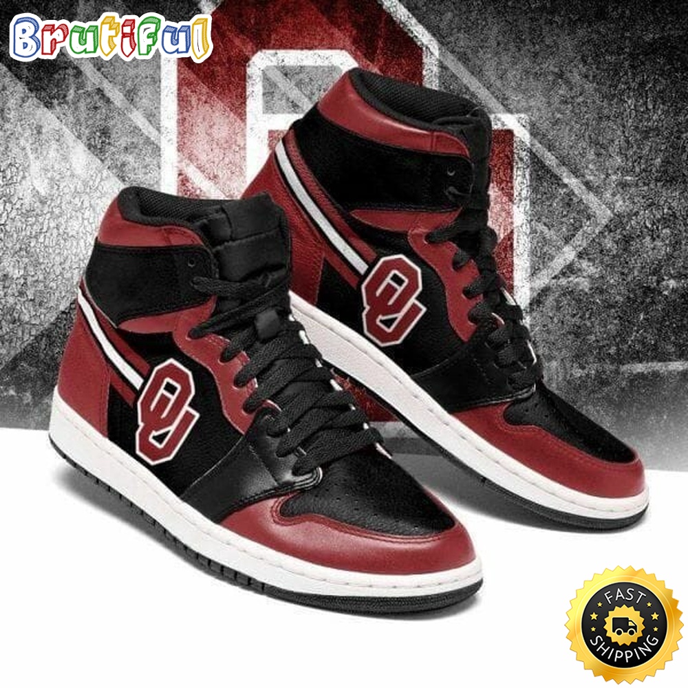 ncaa oklahoma sooners crimson black air jordan 1 high sneakers legendary air jordan footwear vhs9k