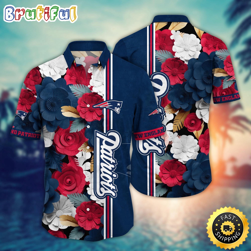 New England Patriots Hawaii Shirt  Flower Laid Back Hawaiian Charm