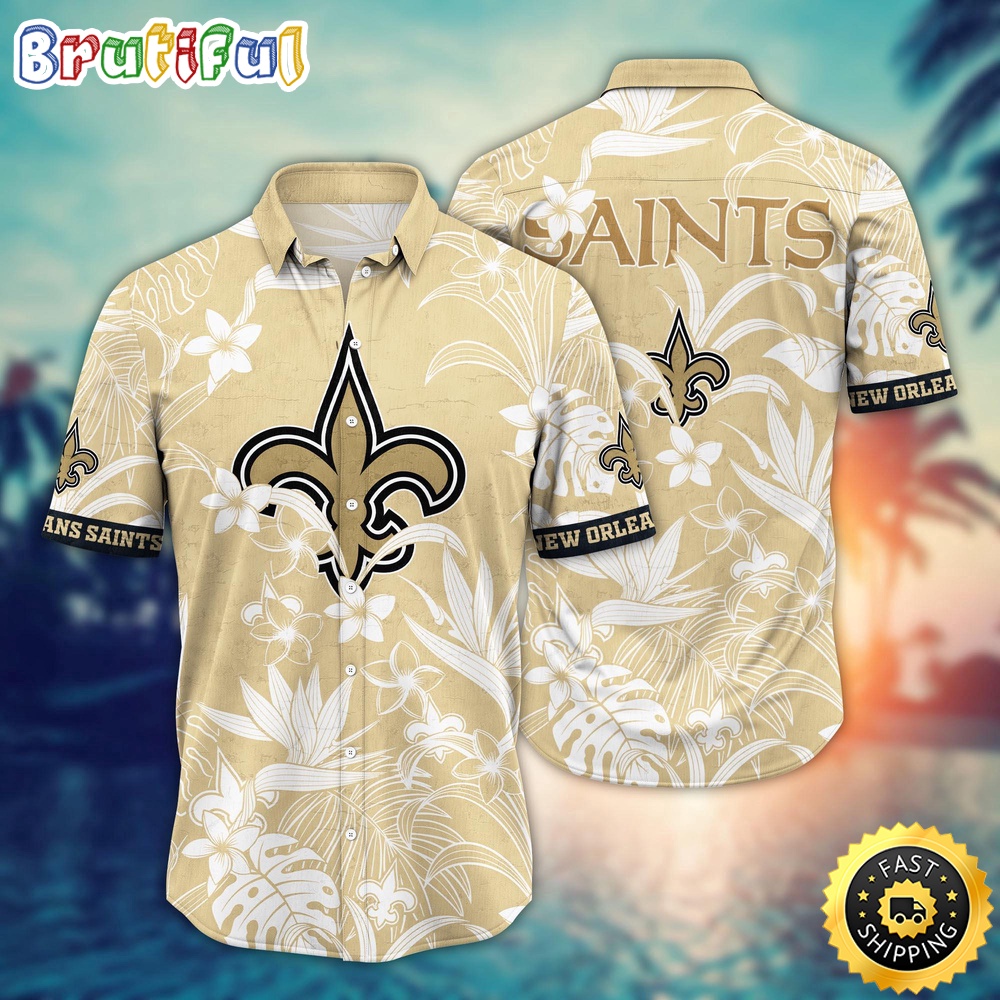New Orleans Saints Hawaii Shirt  Flower Vacation Mood Shirts