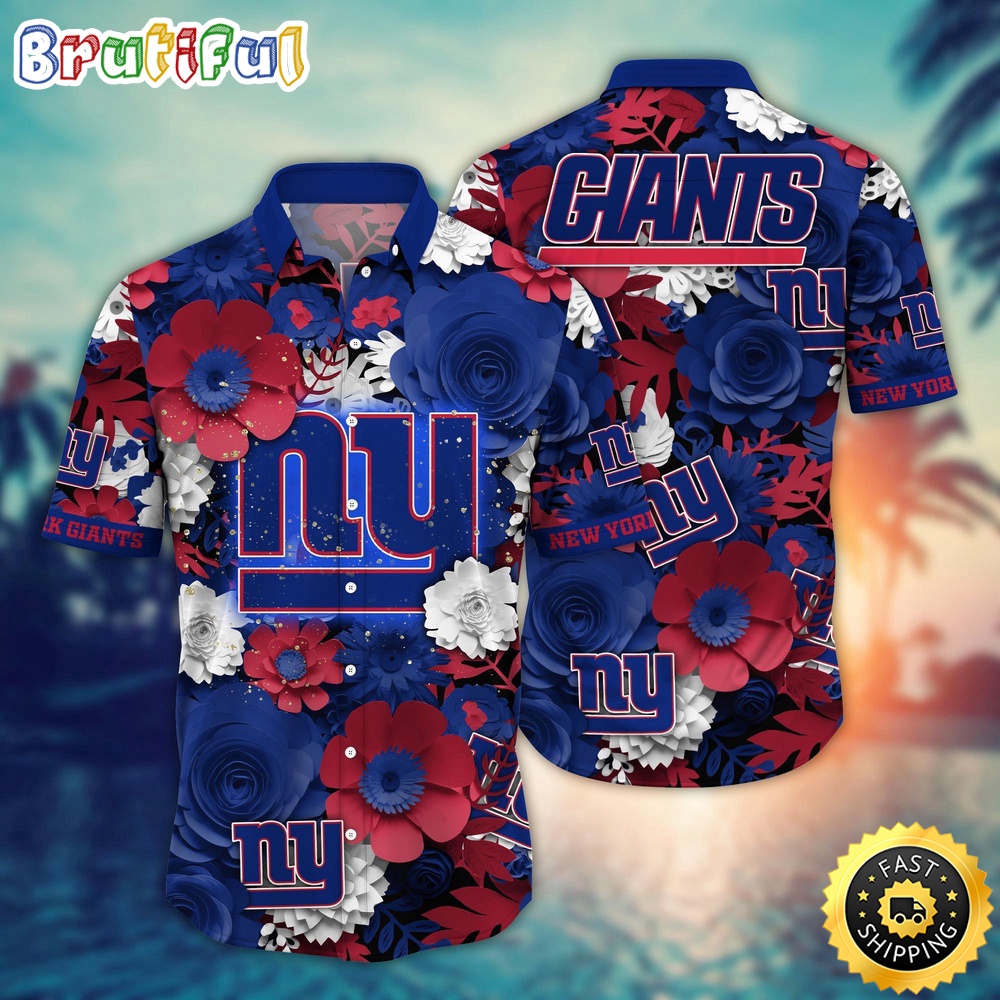 New York Giants Hawaii Shirt  Flower Colorful Coastal Wear