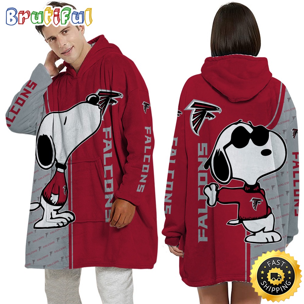 NFL Atlanta Falcons Blanket Hoodie For Fans Unisex Hoodie