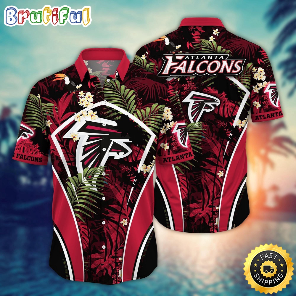 NFL Atlanta Falcons Hawaii Shirt Flower Vibrant Beachy Shirts