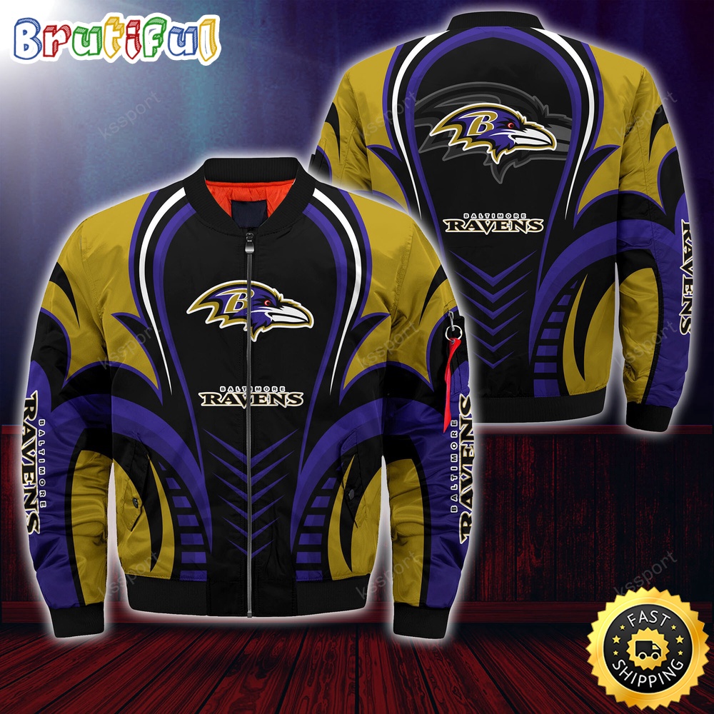 NFL Baltimore Ravens Bomber Jacket Trendy Bomber Jackets