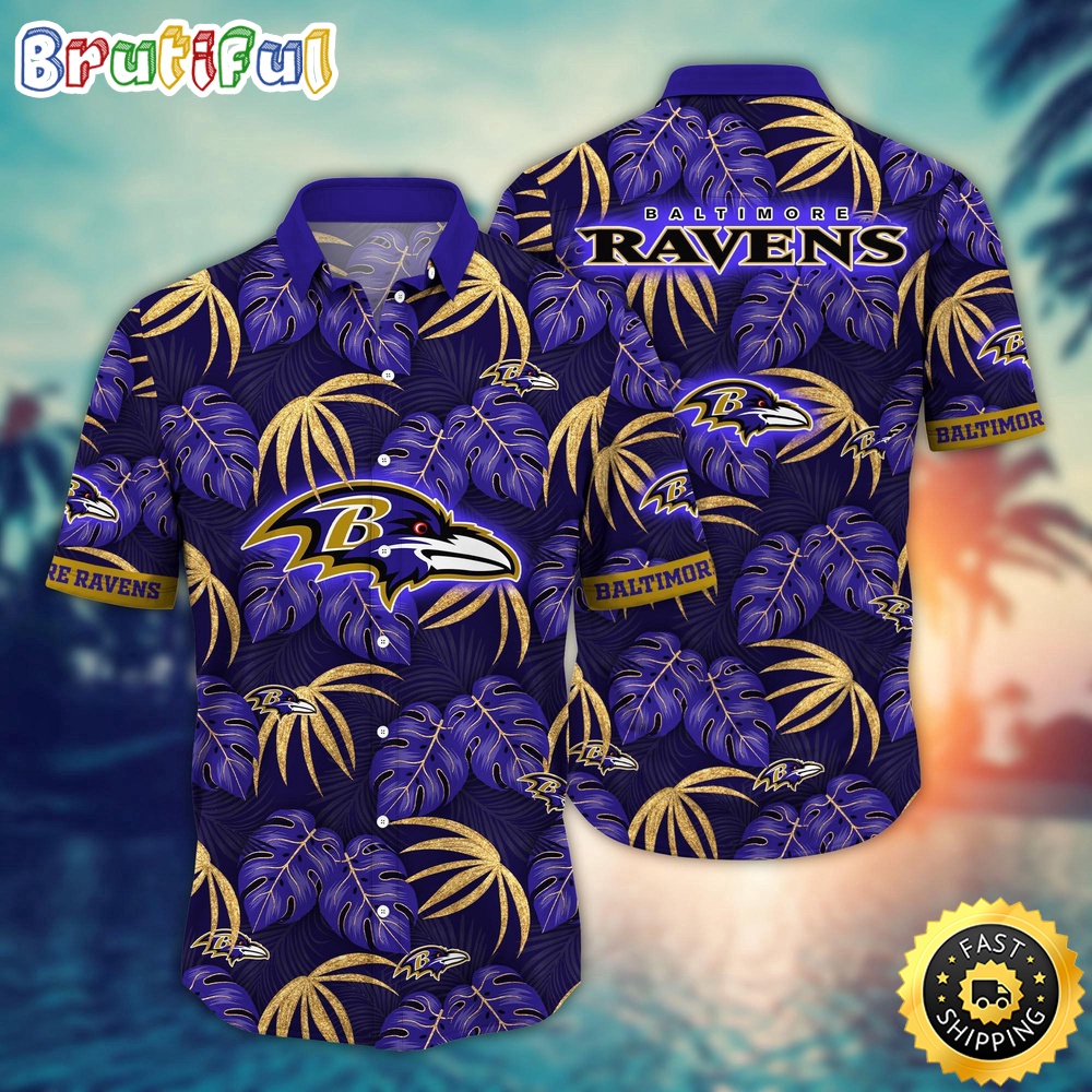 NFL Baltimore Ravens Hawaii Shirt Flower Beachy Keen Fashion