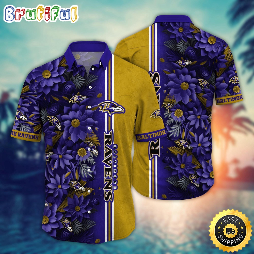 NFL Baltimore Ravens Hawaii Shirt Flower Tropical Vibes In Shirts