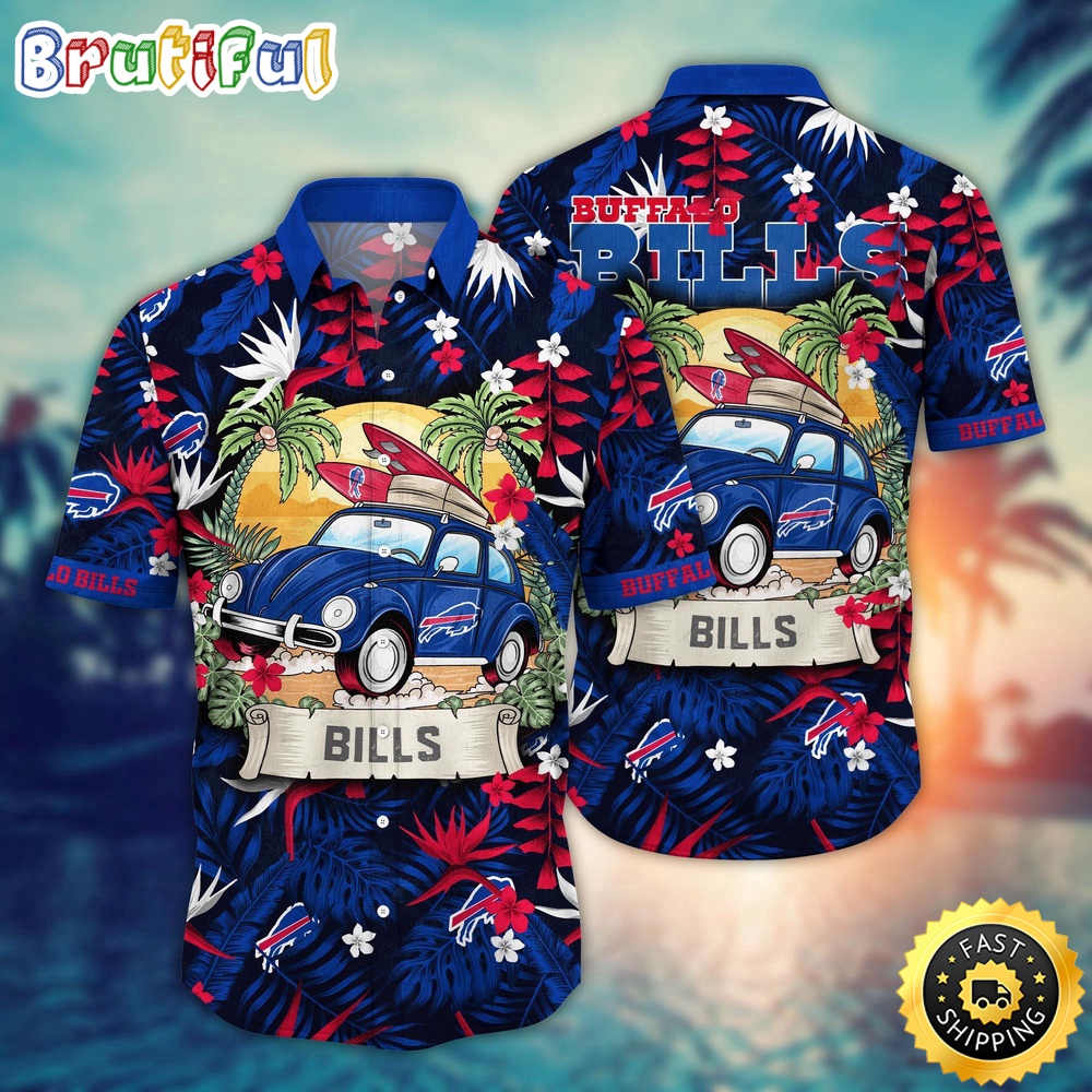 NFL Buffalo Bills Hawaii Shirt Car Plam Tree Aloha Shirt