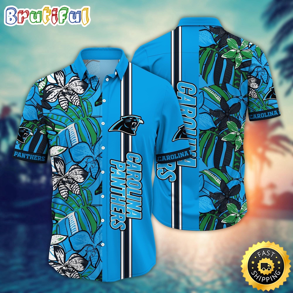 NFL Carolina Panthers Hawaii Shirt Flower Chic Aloha Fashion