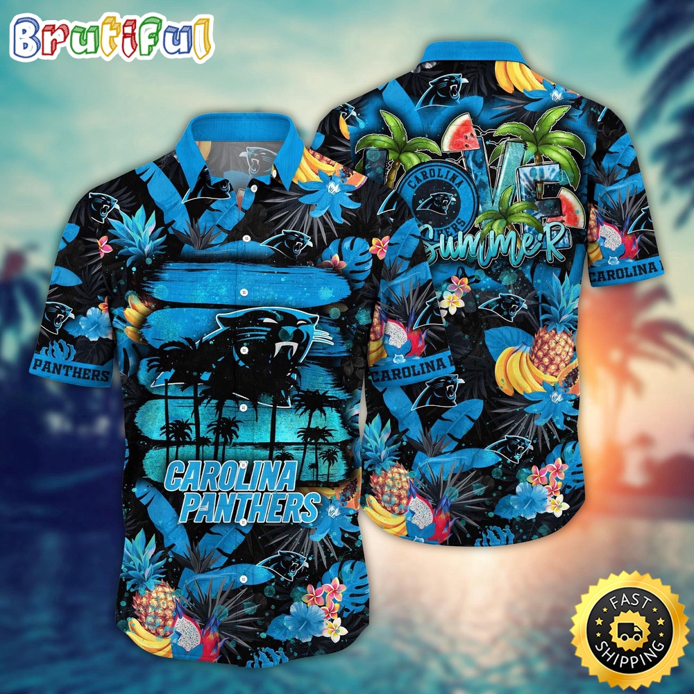 NFL Carolina Panthers Hawaii Shirt Flower Relaxed Island Wear