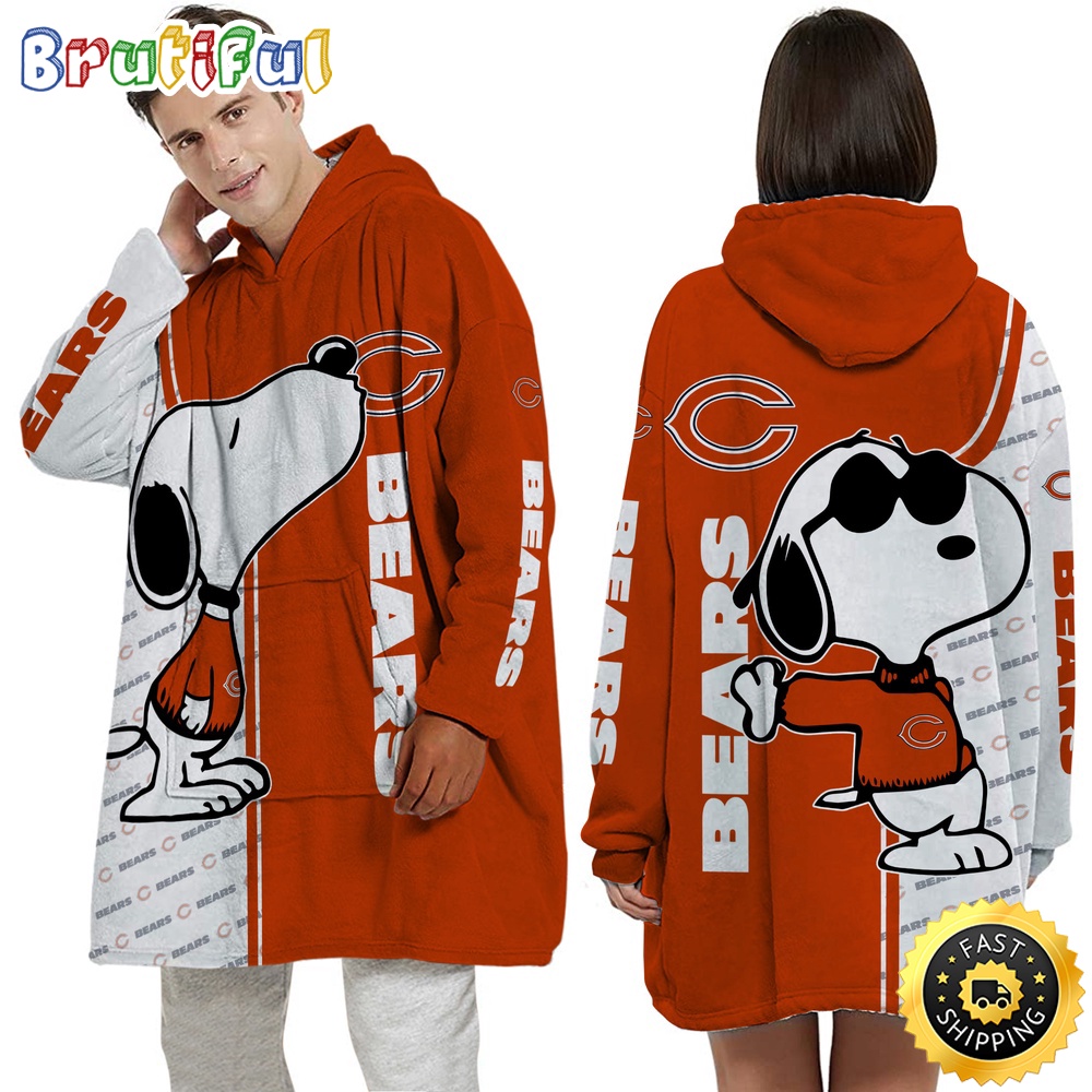 NFL Chicago Bears Blanket Hoodie For Fans Unisex Hoodie