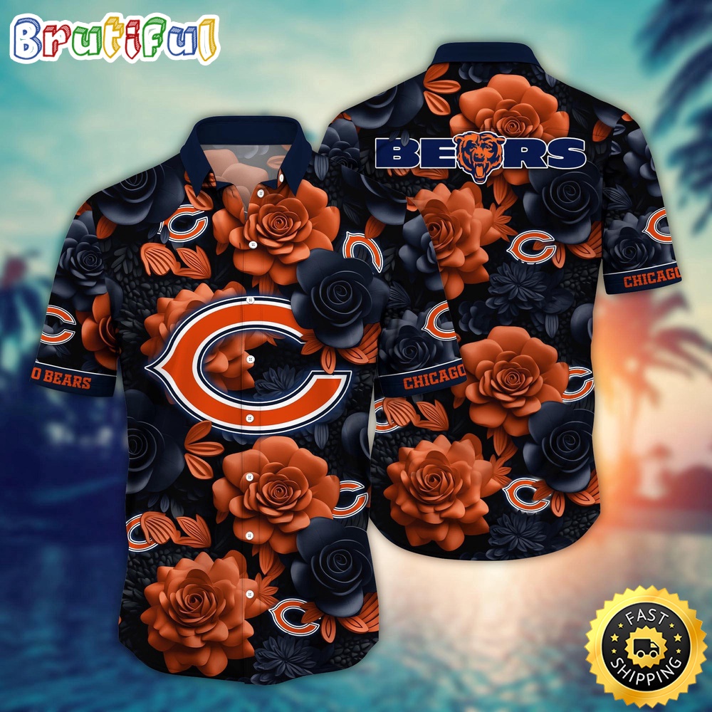NFL Chicago Bears Hawaii Shirt Flower Aloha Spirit Shirts