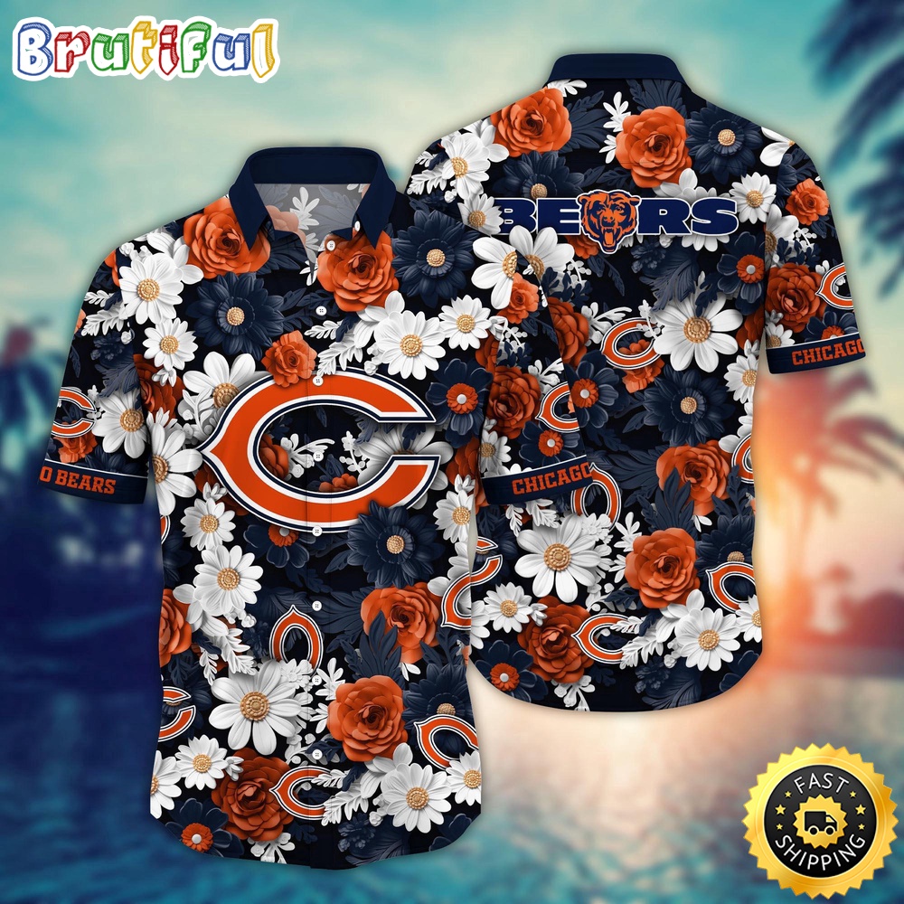 NFL Chicago Bears Hawaii Shirt Flower Sunny Day Essentials