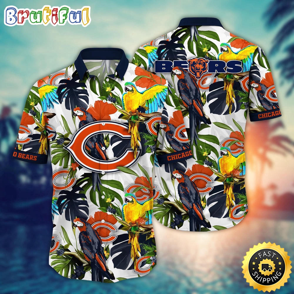 NFL Chicago Bears Hawaii Shirt Flower Sunshine Inspired Tops