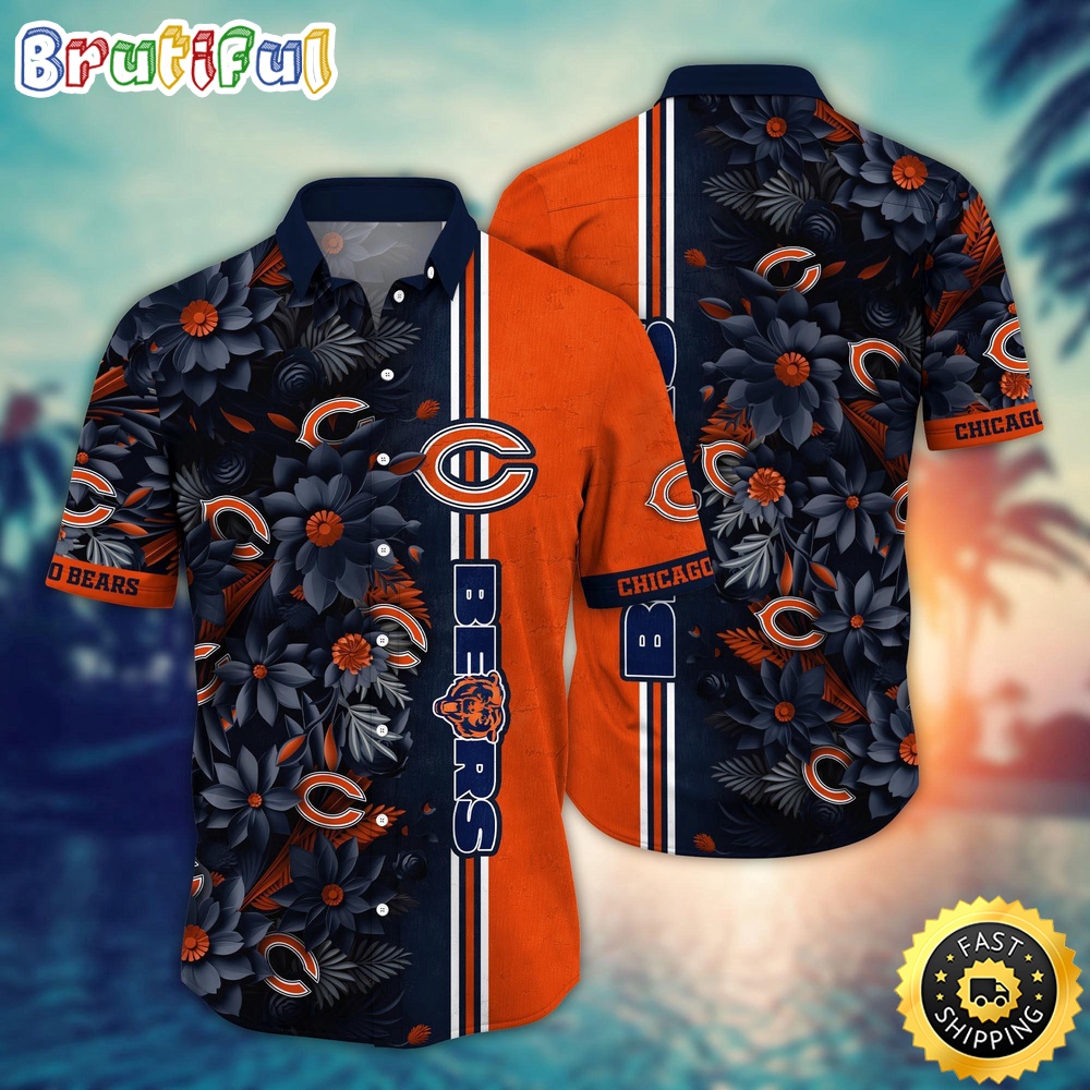 NFL Chicago Bears Hawaii Shirt Flower Tropical Vibes In Shirts