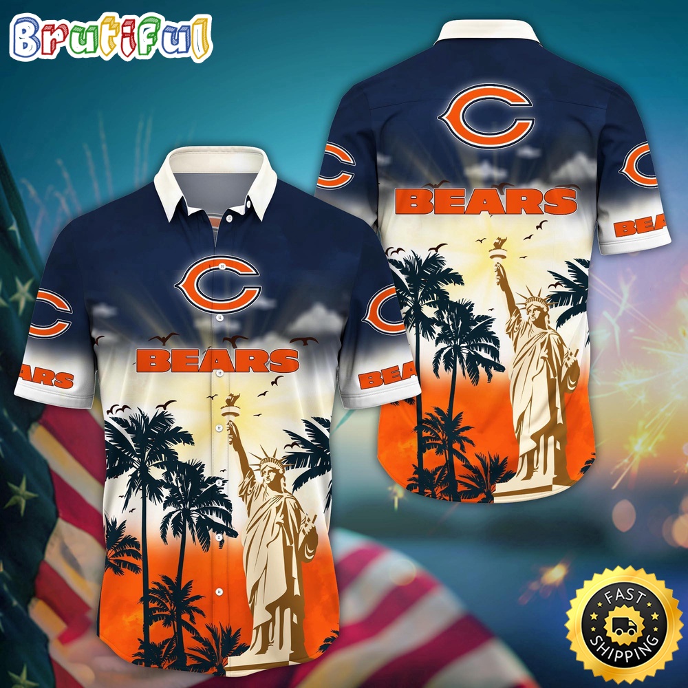 NFL Chicago Bears Hawaii Shirt Statue Of Liberty Aloha Shirt