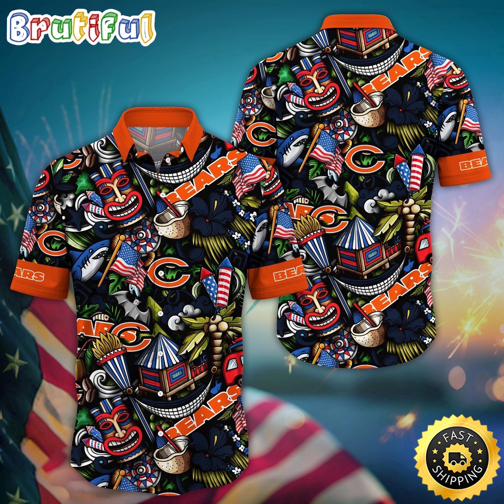 NFL Chicago Bears Hawaii Shirt Tiki Me Off Aloha Shirt