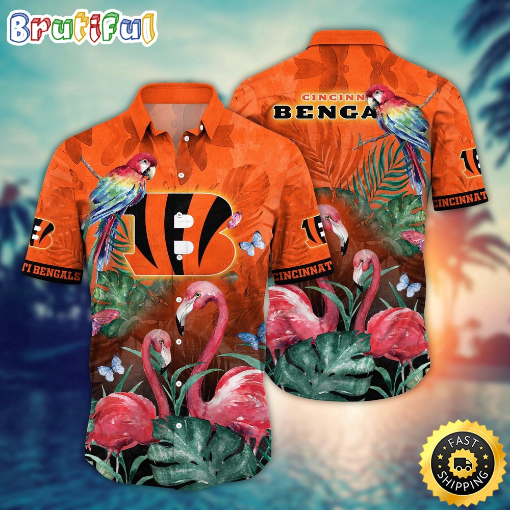NFL Cincinnati Bengals Hawaii Shirt Flamingo And Flower Aloha Shirt