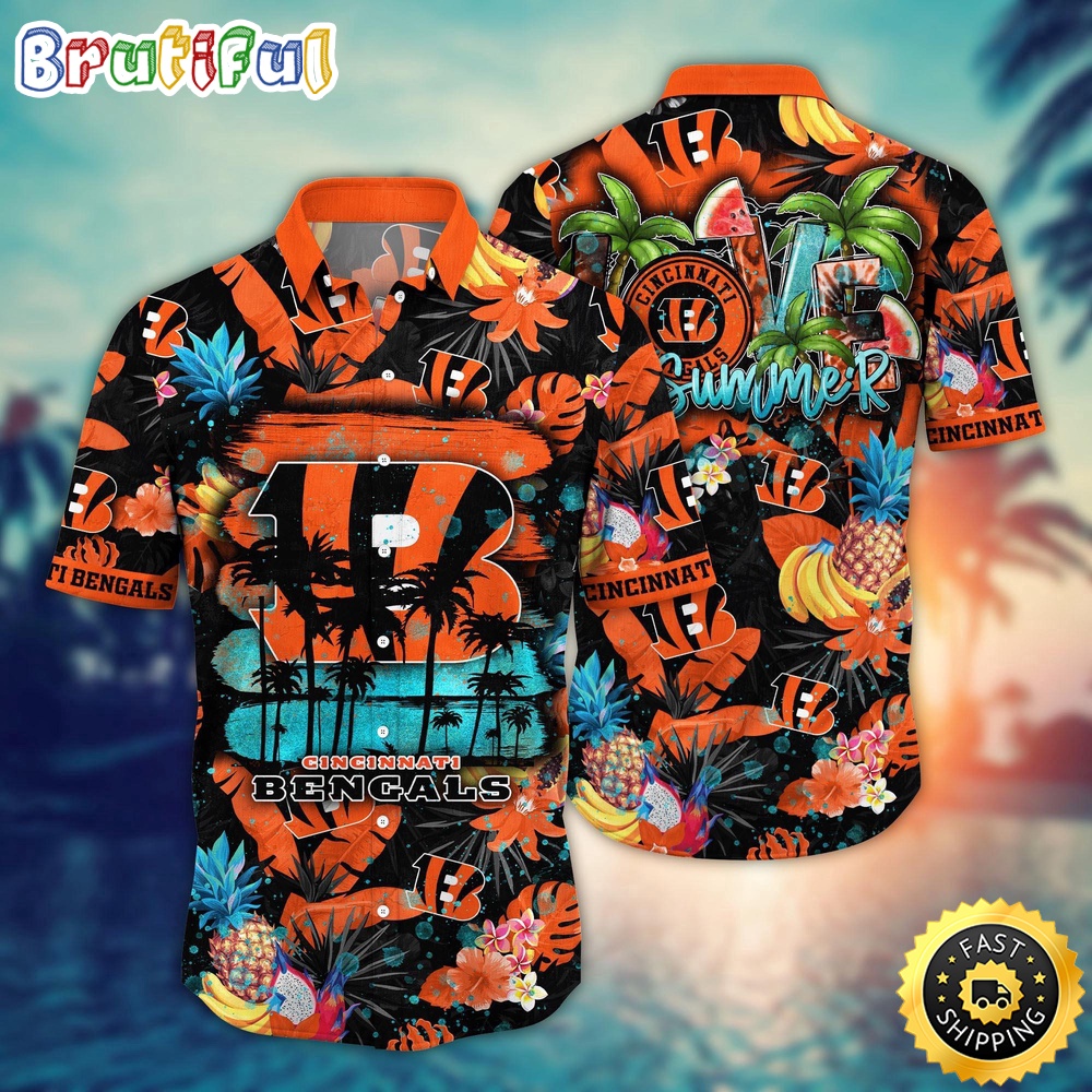 NFL Cincinnati Bengals Hawaii Shirt Flower Relaxed Island Wear