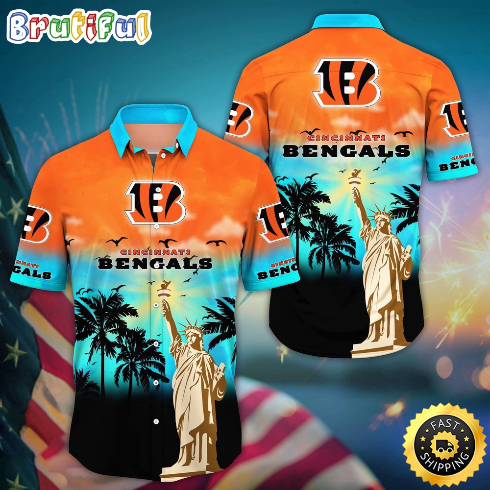 NFL Cincinnati Bengals Hawaii Shirt Statue Of Liberty Aloha Shirt