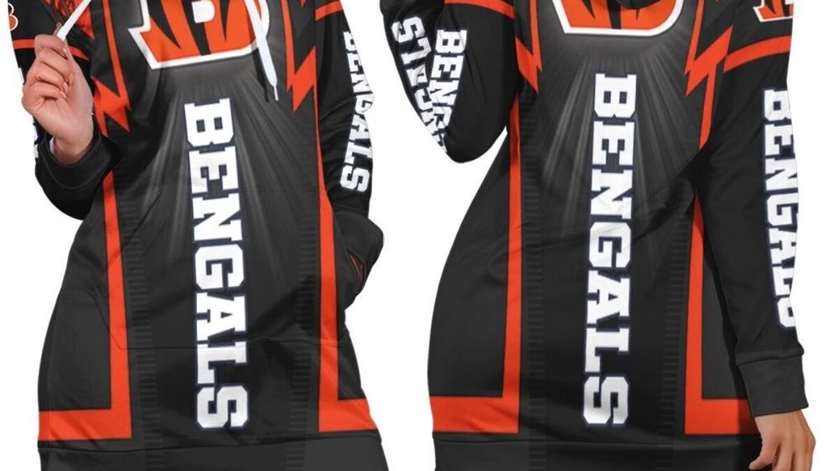 NFL Cincinnati Bengals Hoodie Dress Print 3D Hoodie Women For Fans