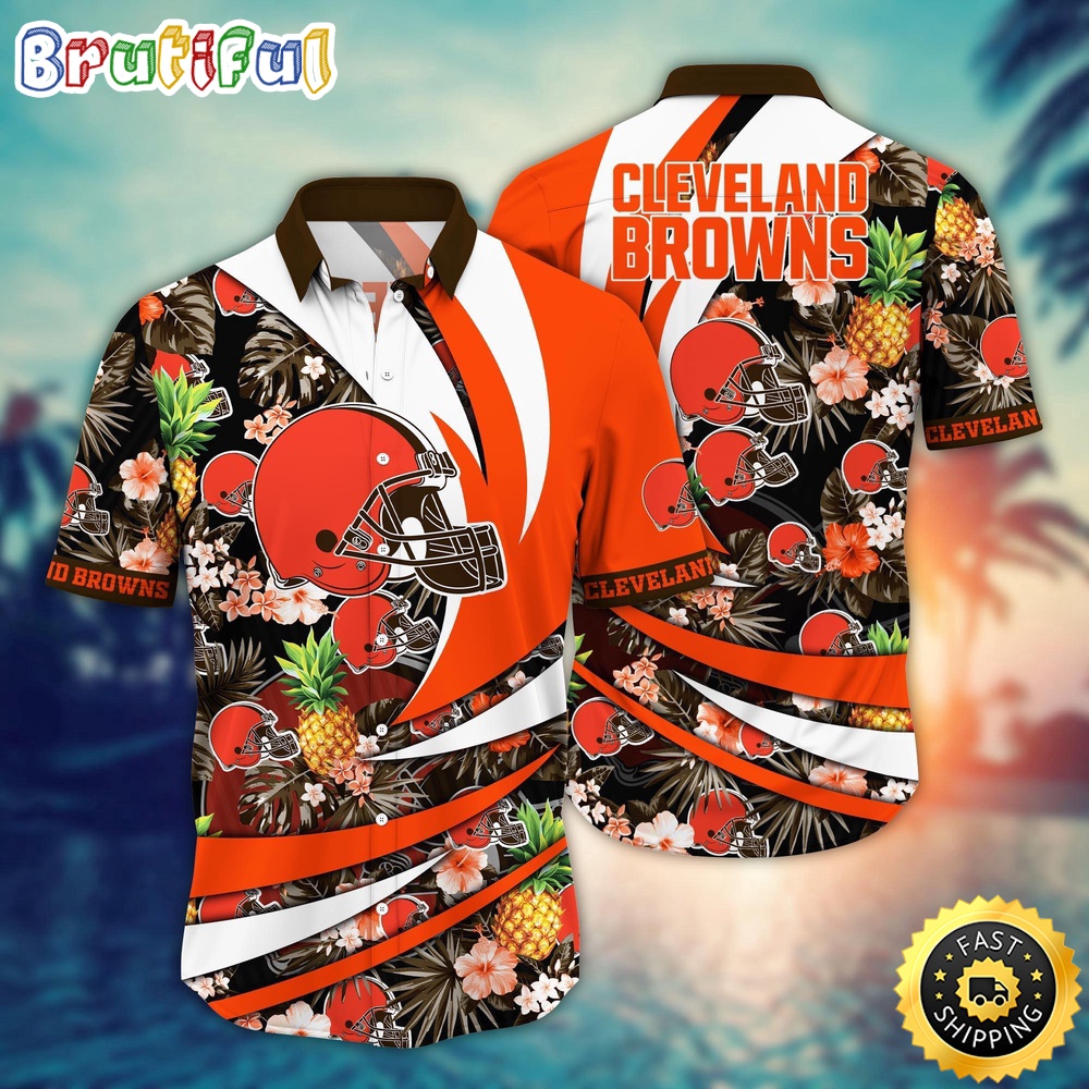 NFL Cleveland Browns Hawaii Shirt Flower Classic Hawaiian Prints
