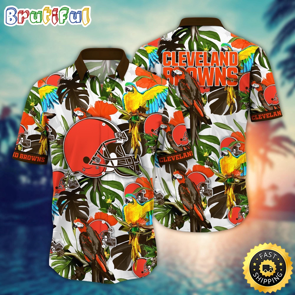 NFL Cleveland Browns Hawaii Shirt Flower Sunshine Inspired Tops