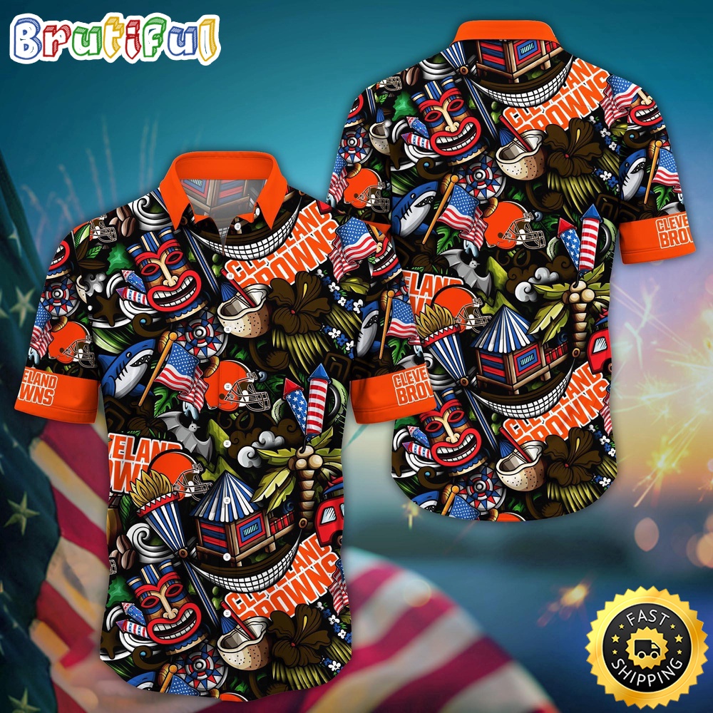 NFL Cleveland Browns Hawaii Shirt Tiki Me Off Aloha Shirt