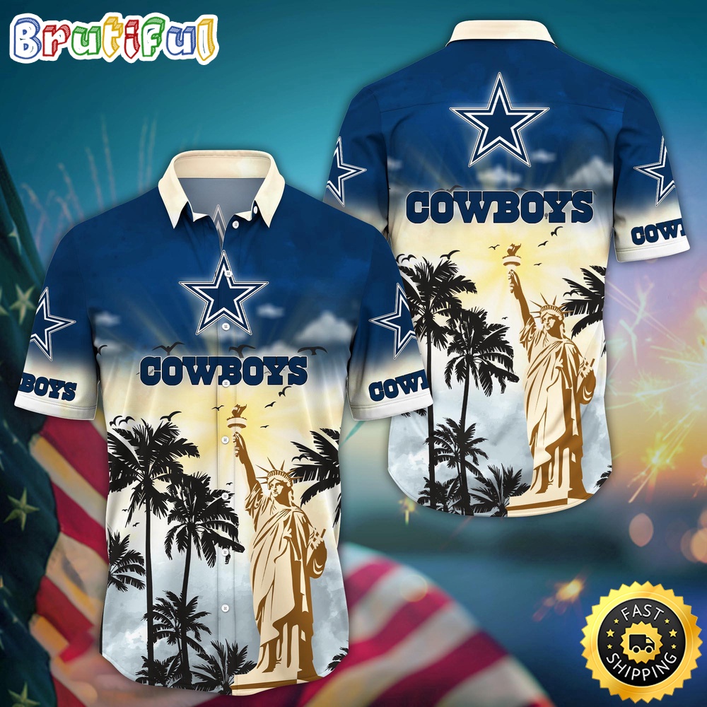 NFL Dallas Cowboys Hawaii Shirt Statue Of Liberty Aloha Shirt