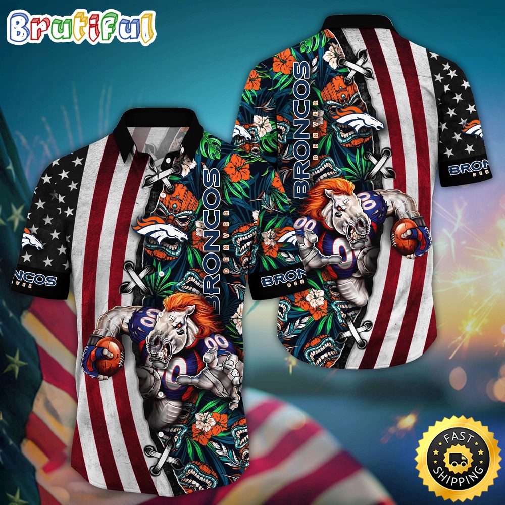 NFL Denver Broncos Hawaii Shirt Mascot Aloha Summer Shirt