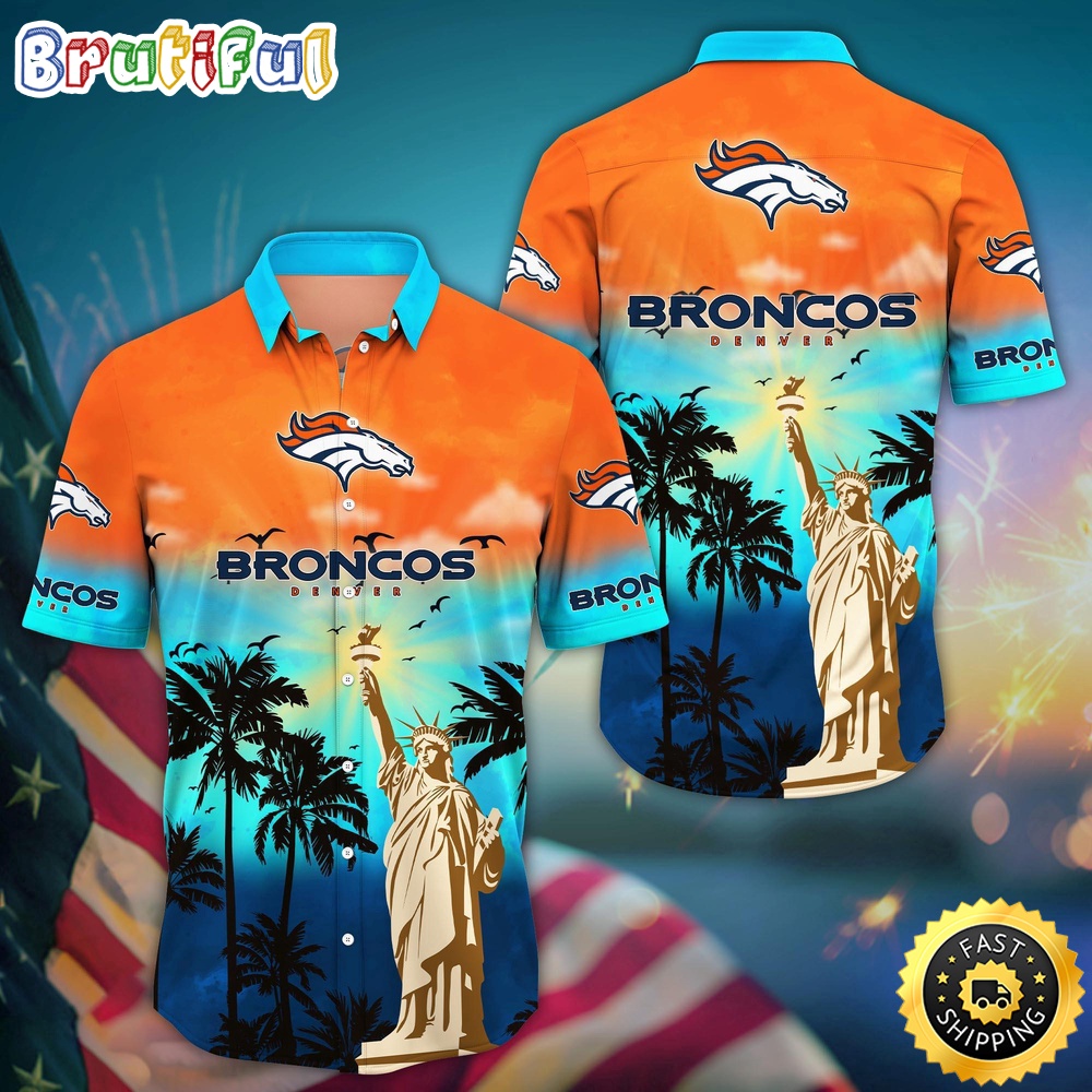 NFL Denver Broncos Hawaii Shirt Statue Of Liberty Aloha Shirt