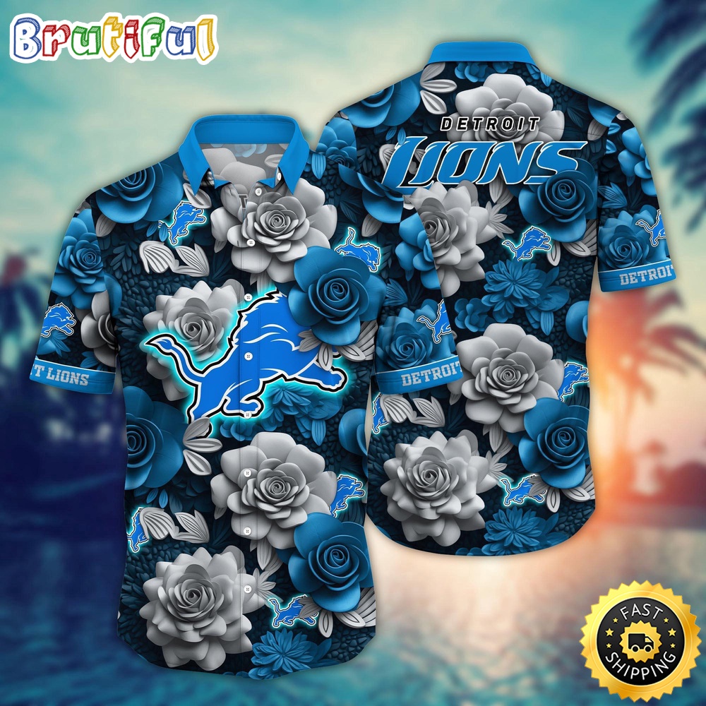 NFL Detroit Lions Hawaii Shirt Flower Aloha Spirit Shirts