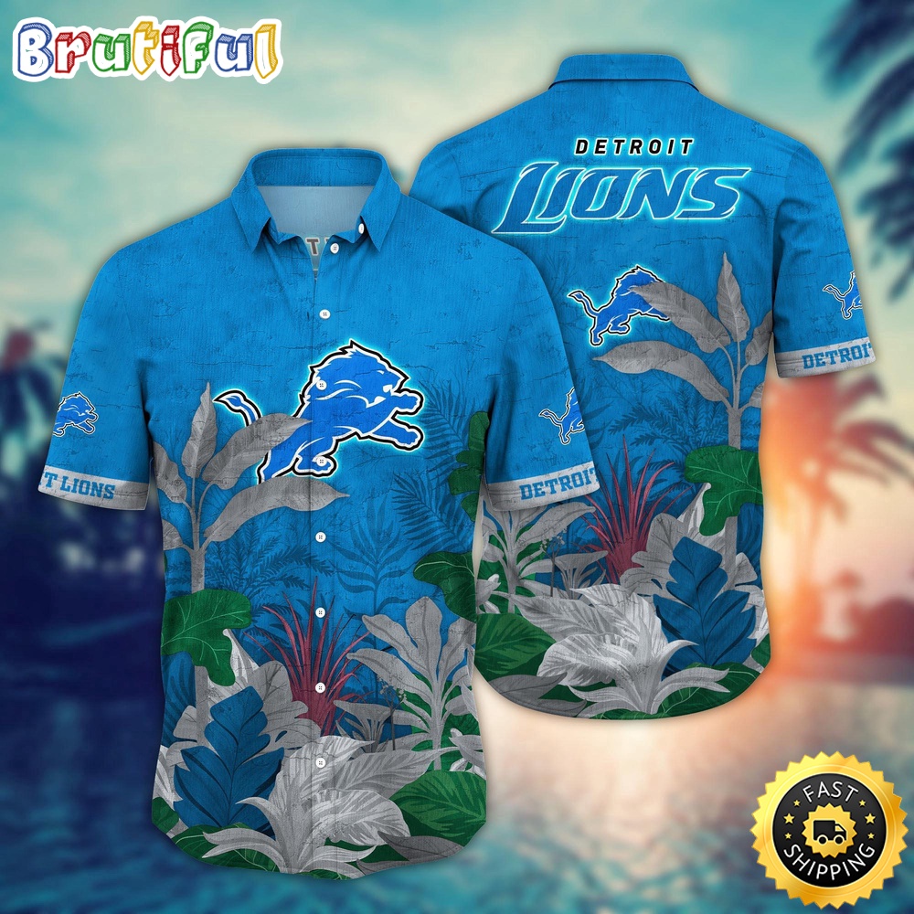 NFL Detroit Lions Hawaii Shirt Flower Hawaiian Style Statements