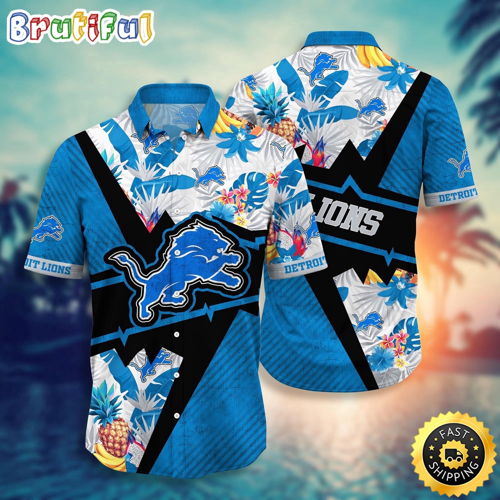 NFL Detroit Lions Hawaii Shirt Flower Island Inspired Apparel