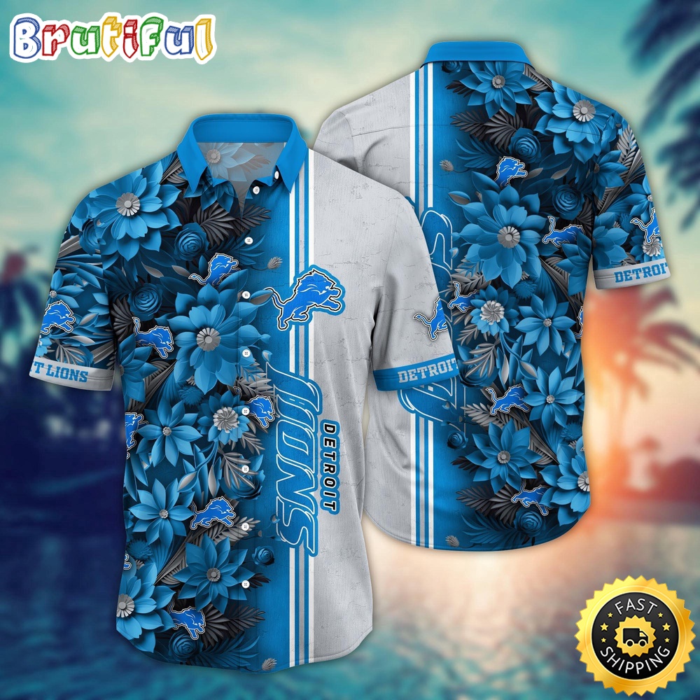 NFL Detroit Lions Hawaii Shirt Flower Tropical Vibes In Shirts