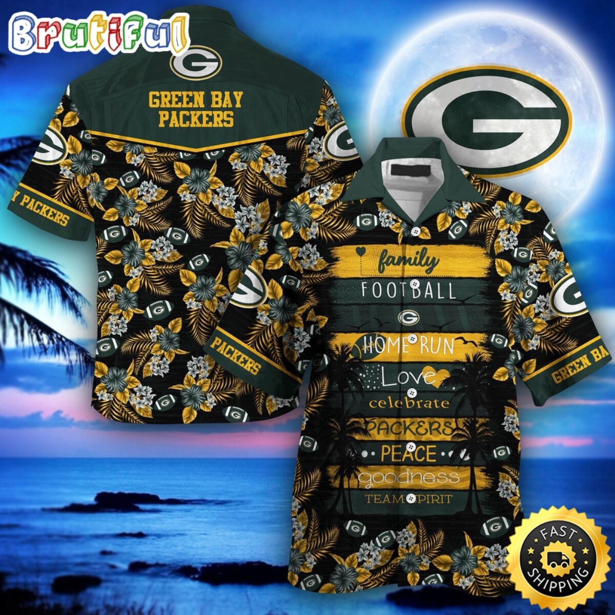 NFL Green Bay Packers Hawaii Shirt Family Football Sport Shirt For