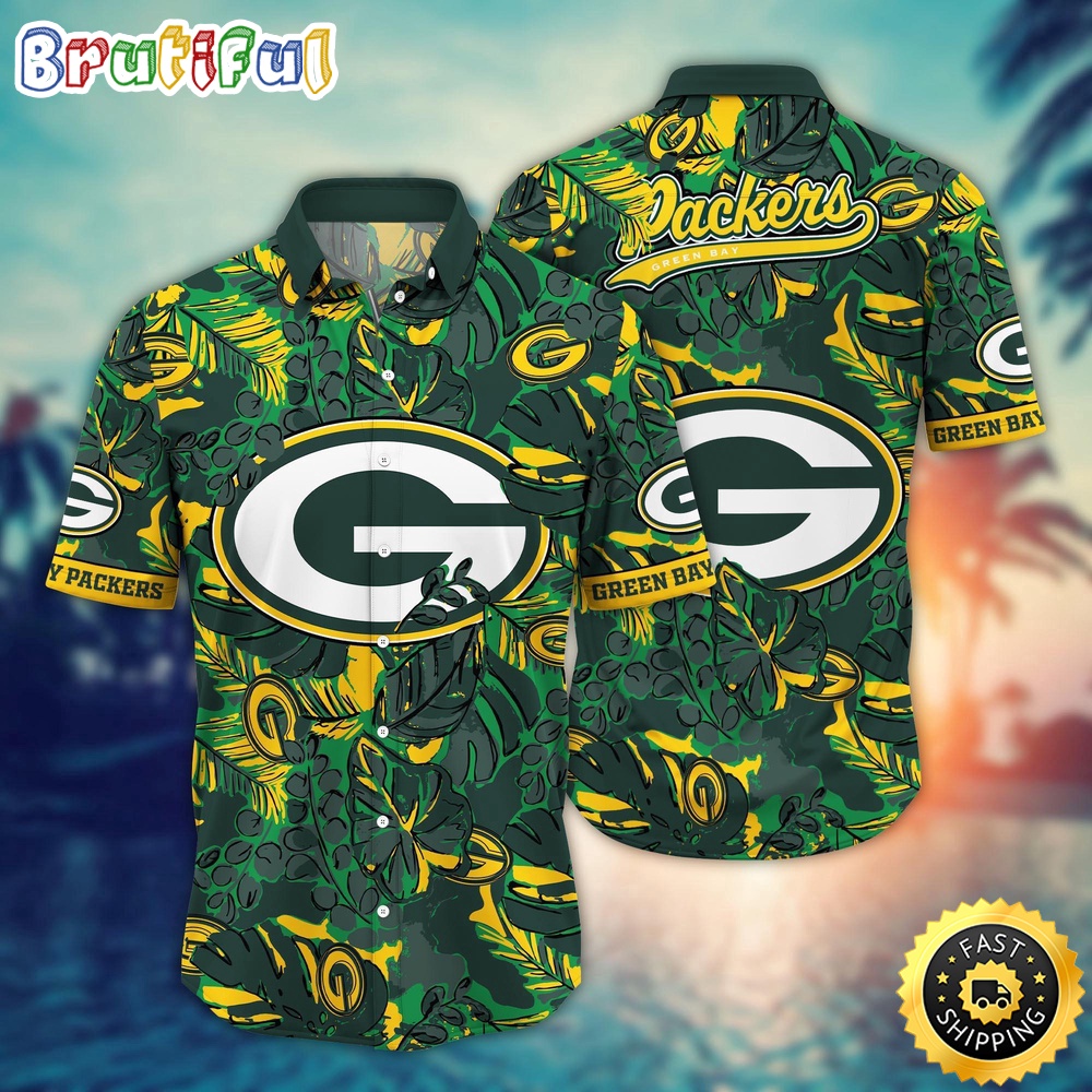 NFL Green Bay Packers Hawaii Shirt Flower Tropical Holiday Attire