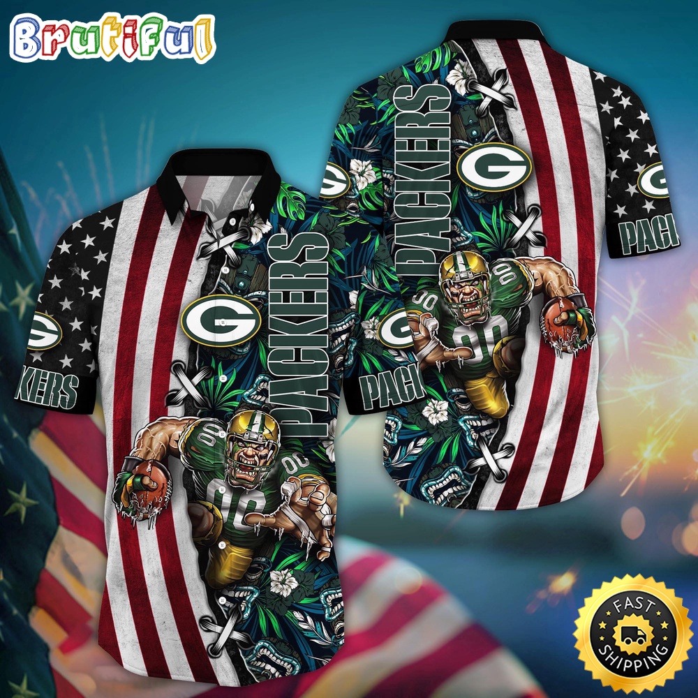 NFL Green Bay Packers Hawaii Shirt Mascot Aloha Summer Shirt