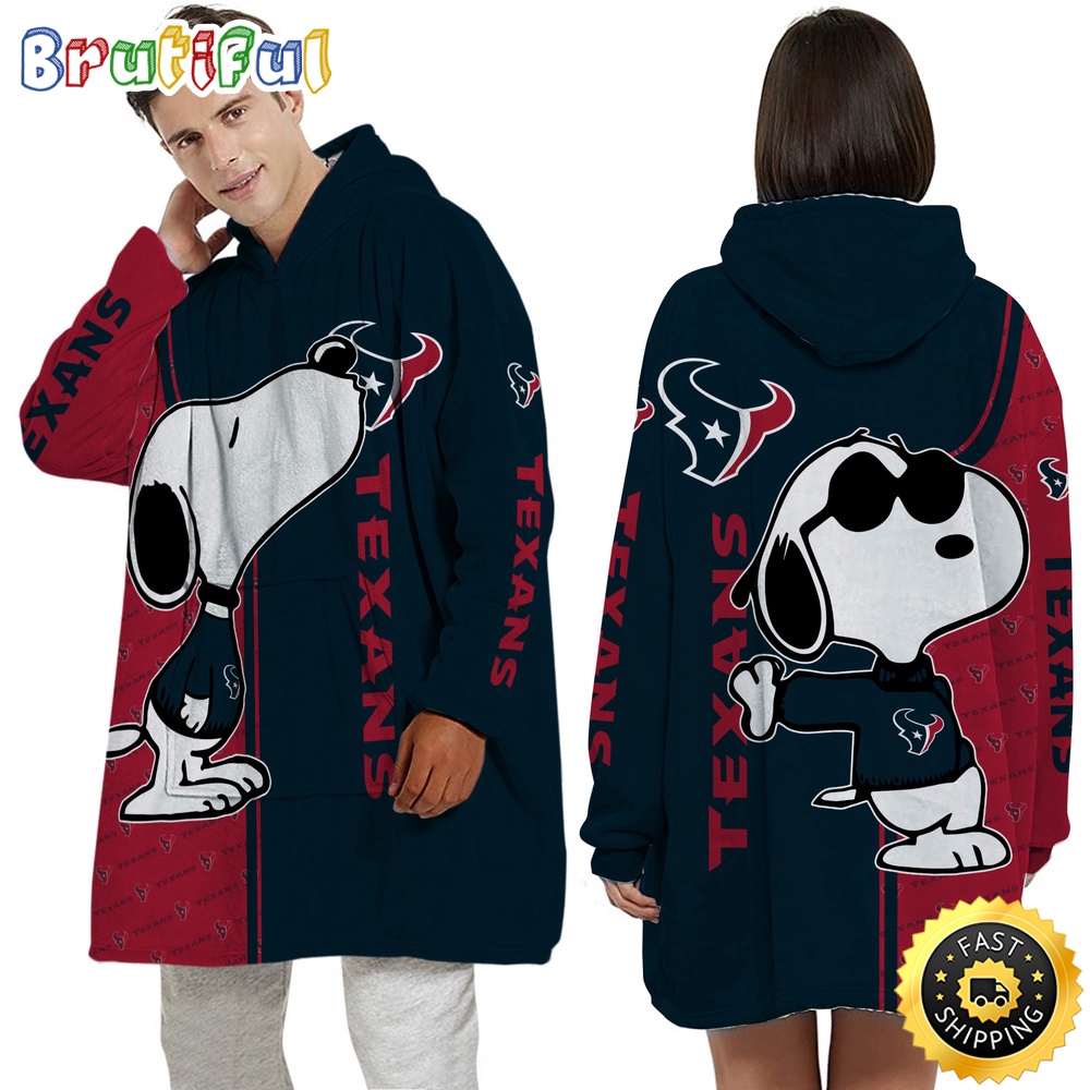NFL Houston Texans Blanket Hoodie For Fans Unisex Hoodie