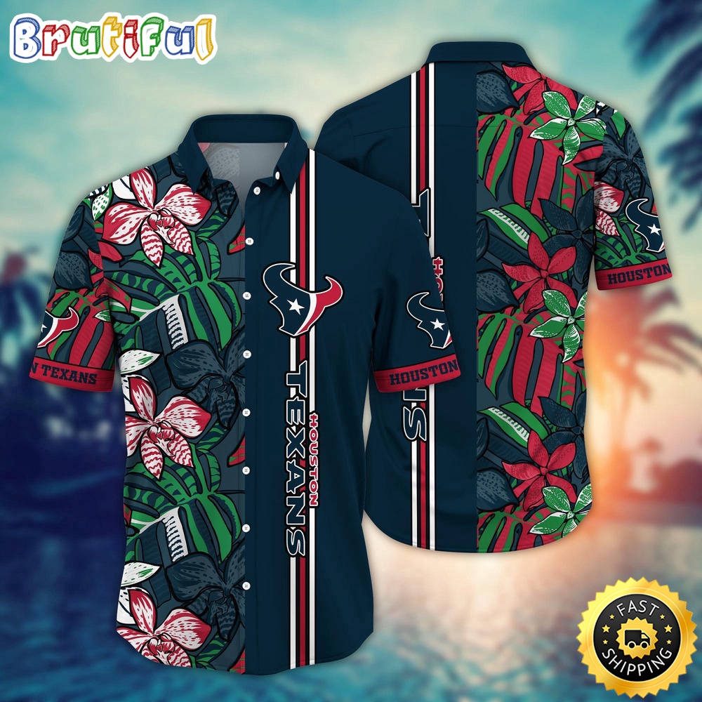 NFL Houston Texans Hawaii Shirt Flower Chic Aloha Fashion