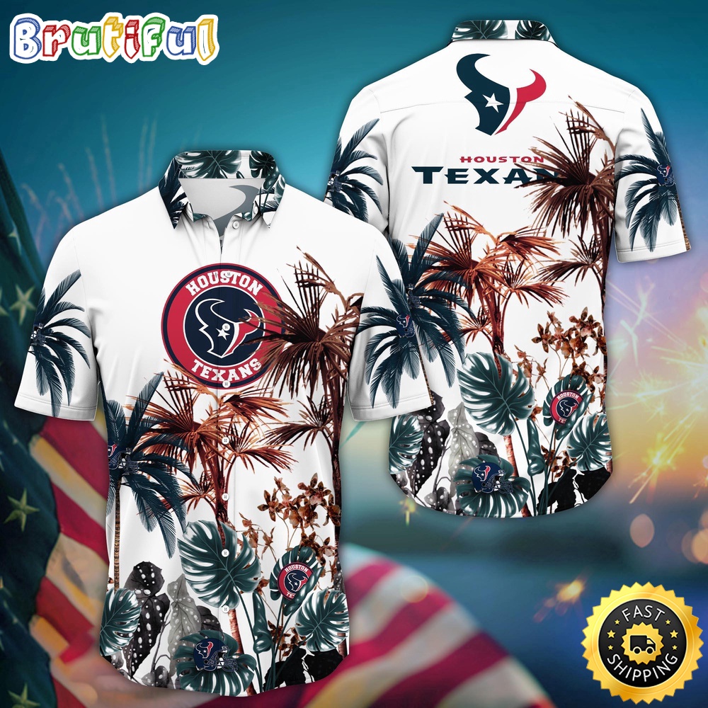NFL Houston Texans Hawaii Shirt Palm Tree Aloha Shirt For Fans