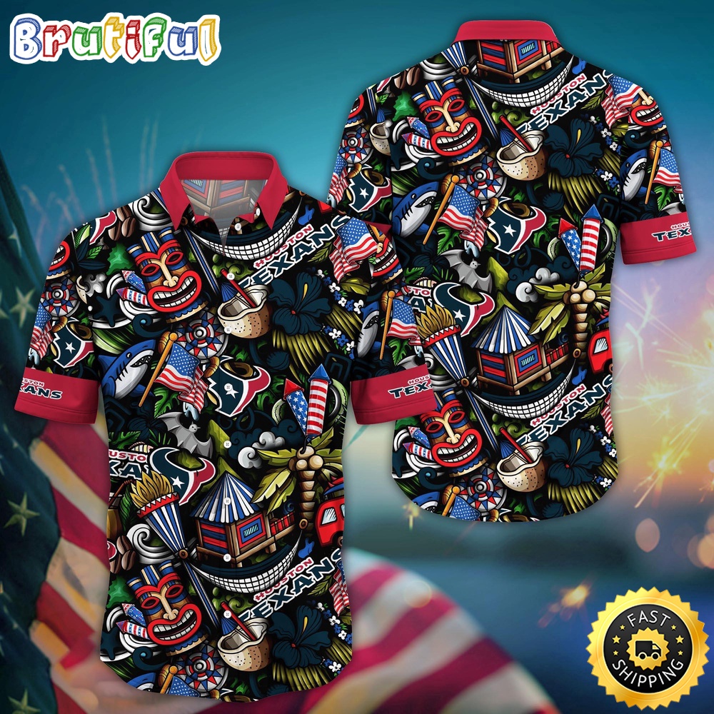 NFL Houston Texans Hawaii Shirt Tiki Me Off Aloha Shirt