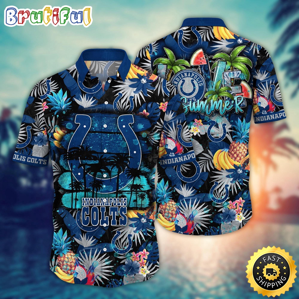 NFL Indianapolis Colts Hawaii Shirt Flower Relaxed Island Wear