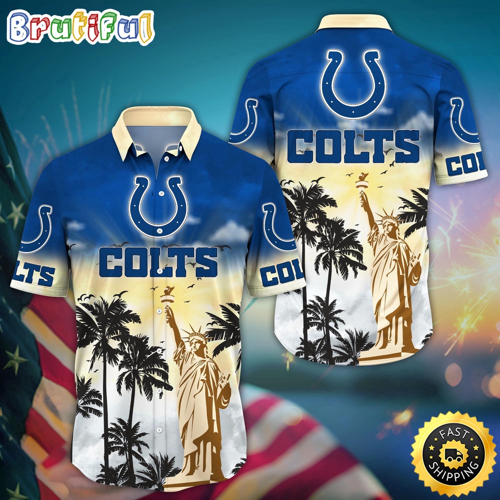NFL Indianapolis Colts Hawaii Shirt Statue Of Liberty Aloha Shirt