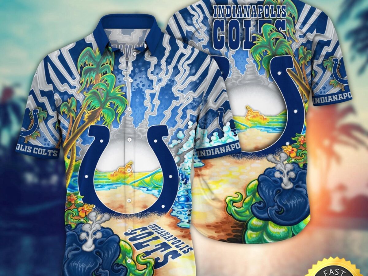 NFL Indianapolis Colts Hawaiian Shirt Flower Hawaii Shirt For