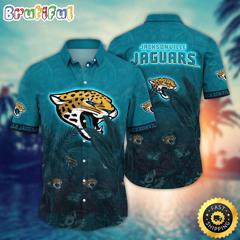 NFL Jacksonville Jaguars Hawaii Shirt Flamingo And Flower Funny Aloha Shirt
