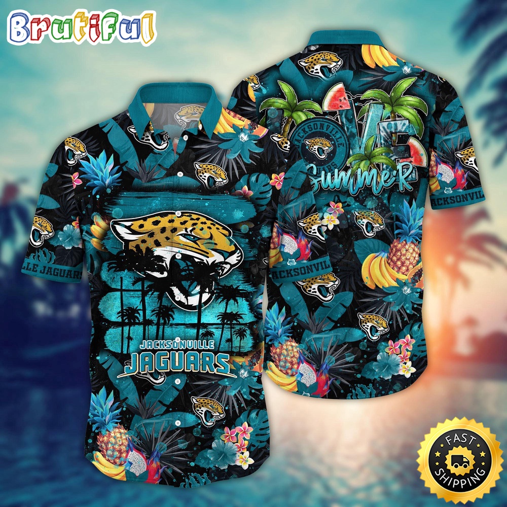 NFL Jacksonville Jaguars Hawaii Shirt Flower Relaxed Island Wear