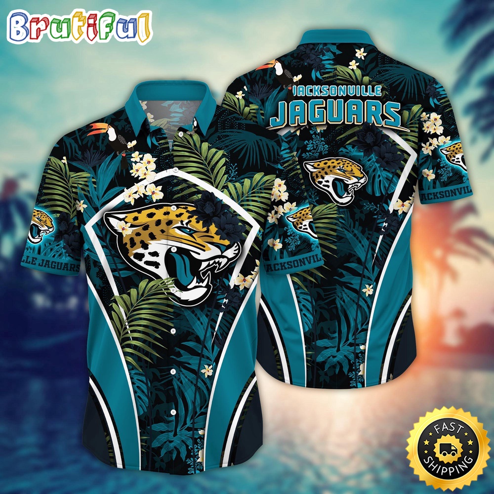 NFL Jacksonville Jaguars Hawaii Shirt Flower Vibrant Beachy Shirts
