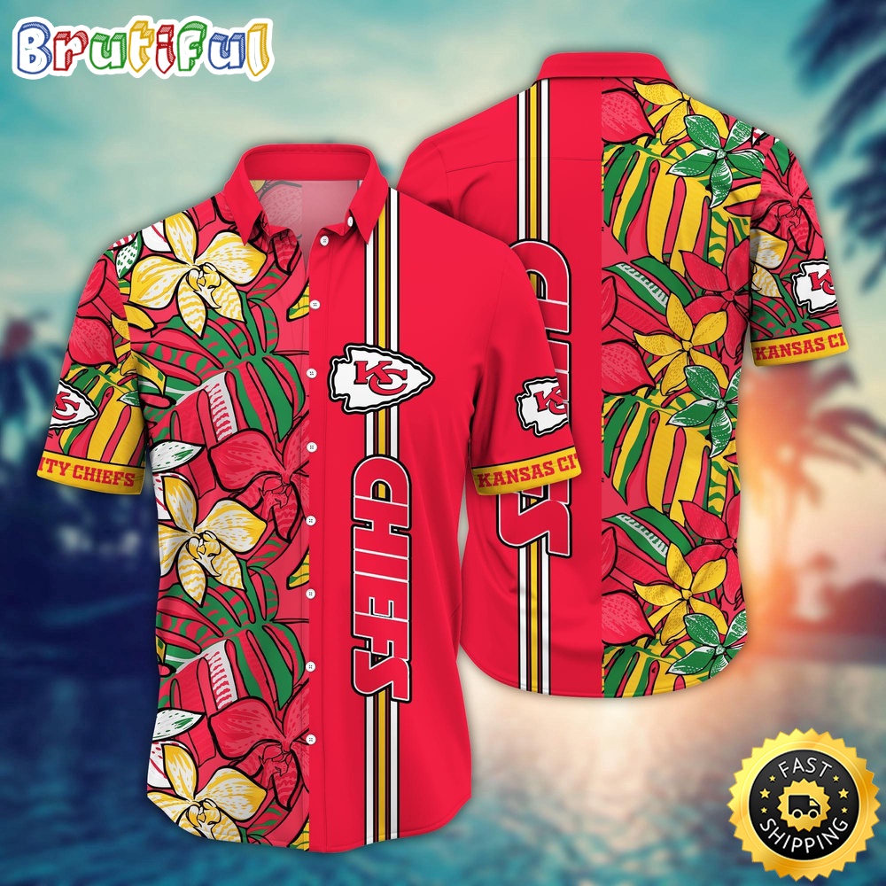 NFL Kansas City Chiefs Hawaii Shirt Flower Chic Aloha Fashion
