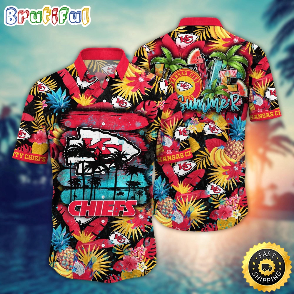 NFL Kansas City Chiefs Hawaii Shirt Flower Relaxed Island Wear